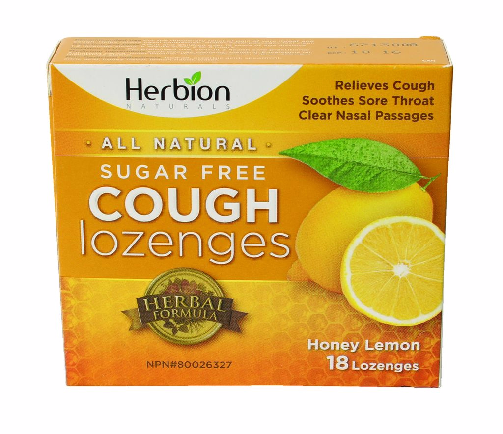 Herbion Naturals Sugar-free Cough Lozenges With Natural Honey-lemon Flavour, 18 Lozenges - Relieves Cough, Clears Nasal Congestion, Soothes Sore.