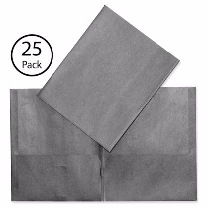 Hilroy Twin Pocket Portfolio - Letter-Size - Black