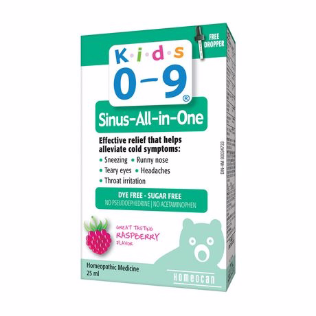 Homeocan Kids 0-9 Sinus-All-in-One Drops, 25 ml, Raspberry