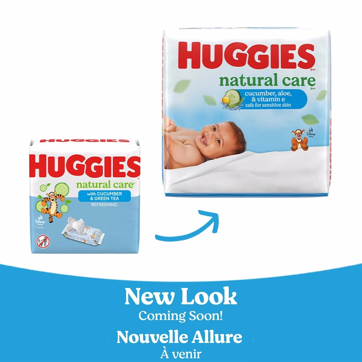Huggies Natural Care Lingettes pour bébé rafraîchissantes et parfumées, 6 paquets à clapet Huggies Natural Care Lingettes pour bébé rafraîchissantes et parfumées, 6 paquets à clapet