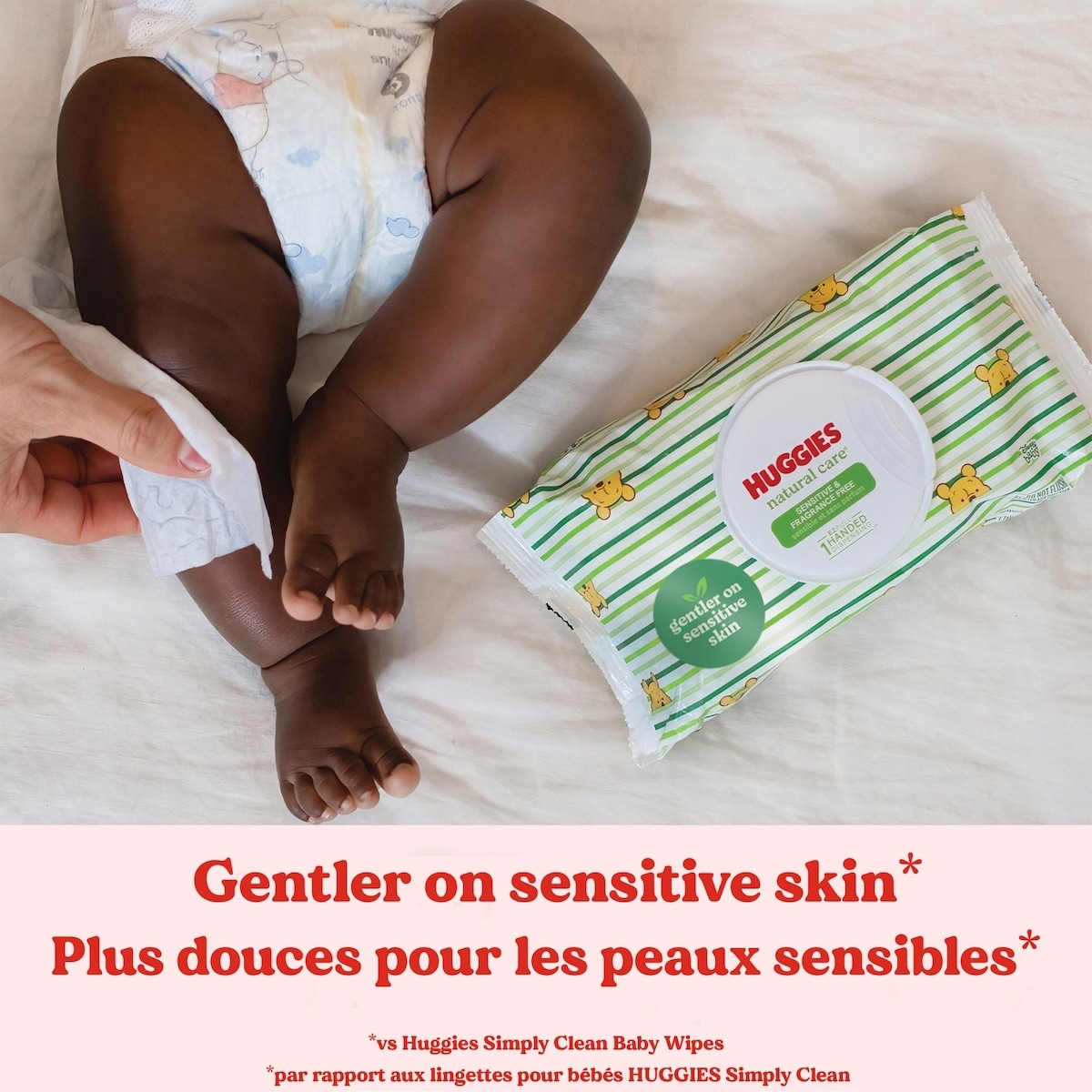 Huggies Natural Care Sensitive Baby Wipes, Unscented, 6 Flip Lid Packs (288 Wipes Total) Huggies Natural Care Sensitive Baby Wipes, Unscented, 6 Flip Lid Packs (288 Wipes Total)