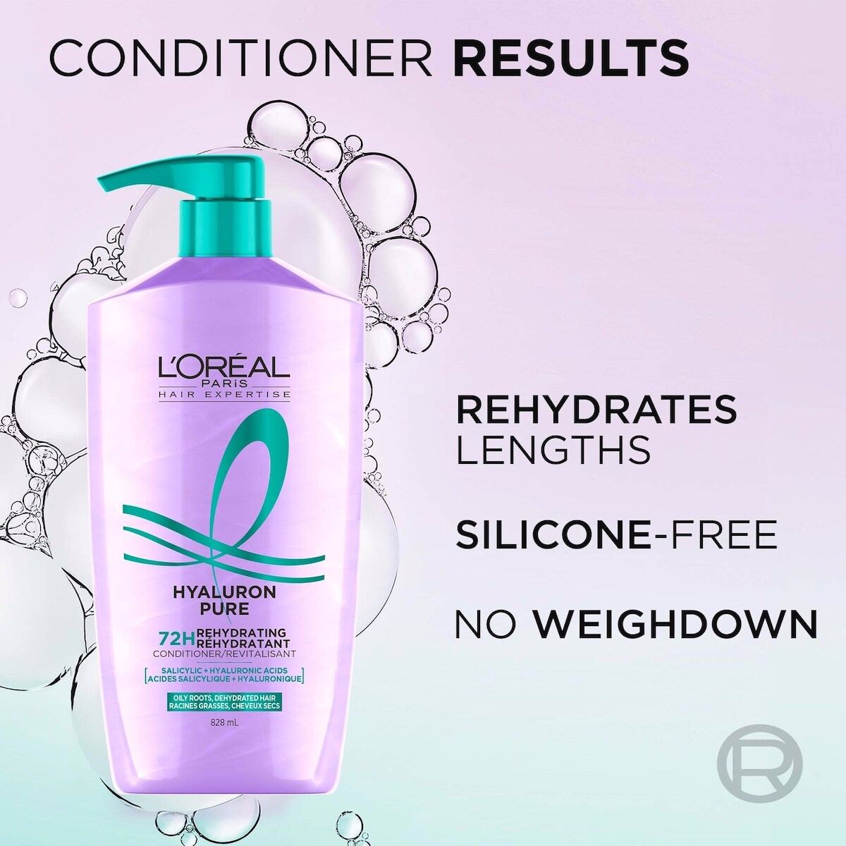 히알루론 퓨어 리하이드레이팅 컨디셔너, 828 ml