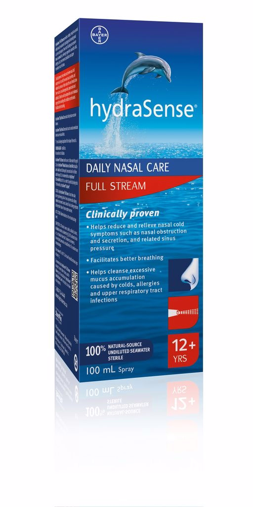 Hydrasense Hydrasense Full Stream Nasal Spray, Daily Nasal Care, Fast Relief Of Nasal Congestion, 100% Natural Source Seawater, Preservative-free, 100
