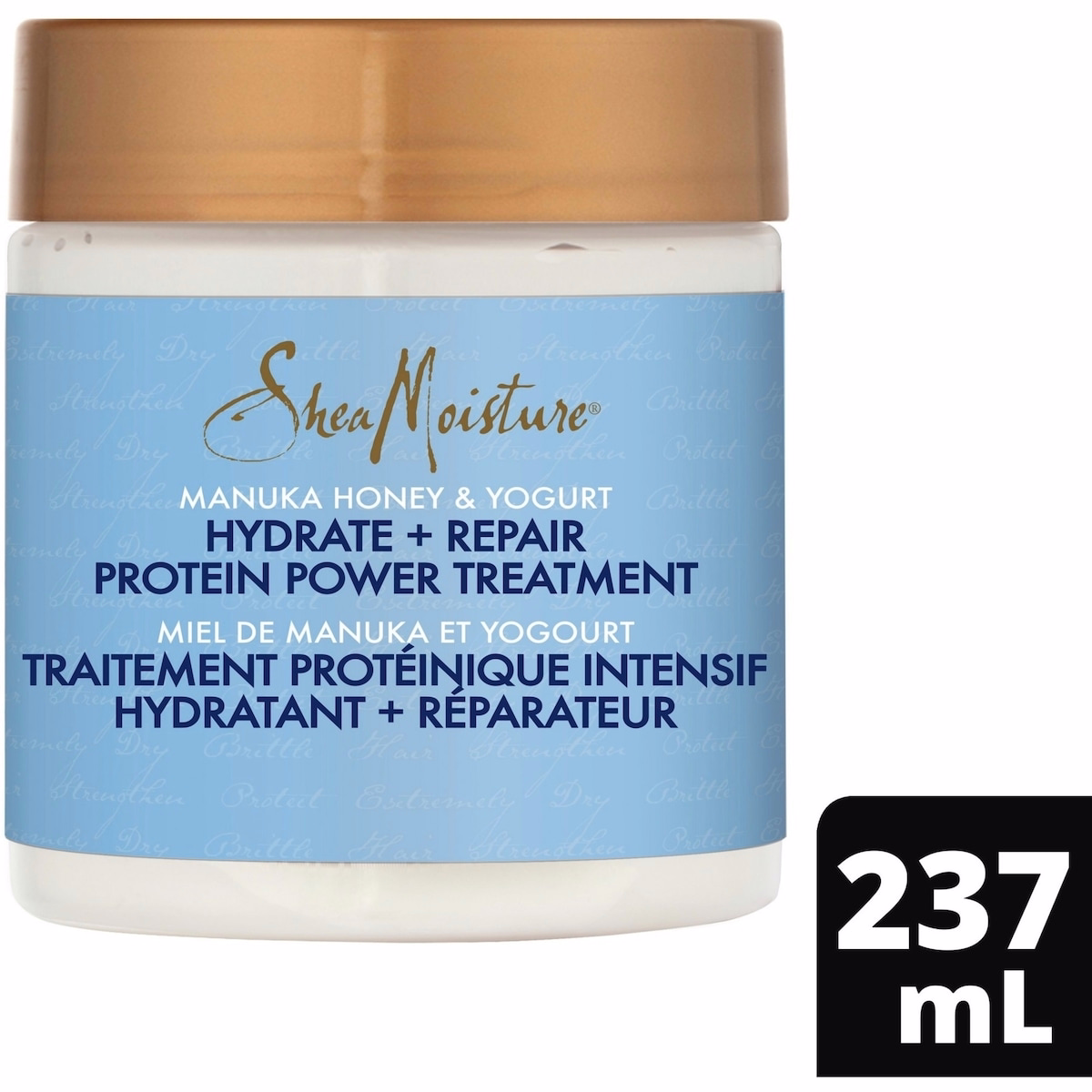 Hydrate + Repair Protein Power Hair Treatment for dry, damaged hair Manuka Honey & Yogurt sulfate-free deep conditioner 237 ml