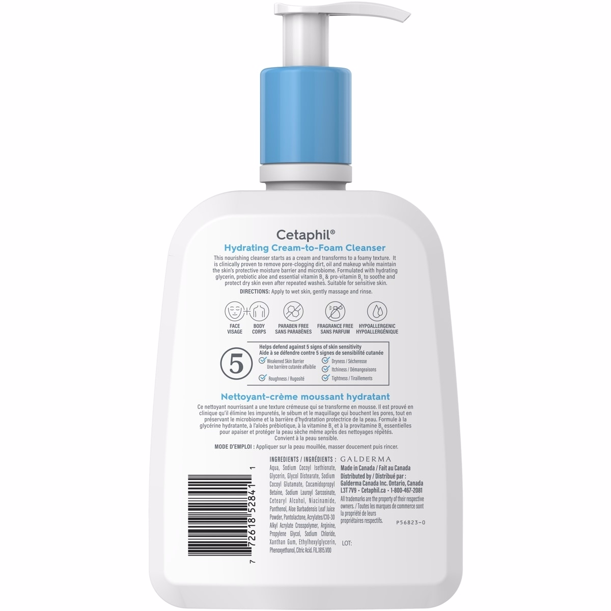 Hydrating Cream to Foam Cleanser - Hydrating Face Wash with Niacinamide, Amino Acid and Prebiotic Aloe