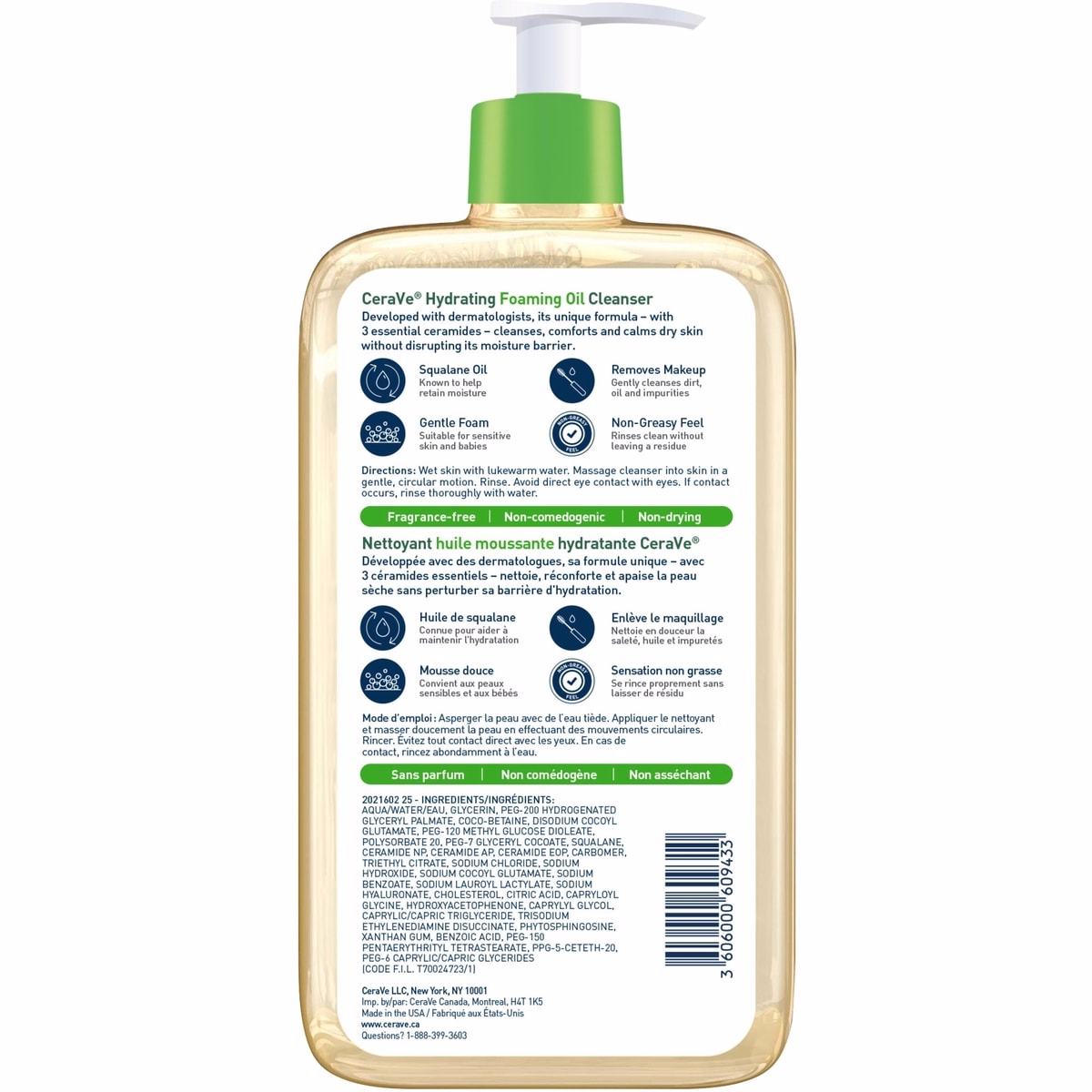 Nettoyant Moussant Huile Hydratant