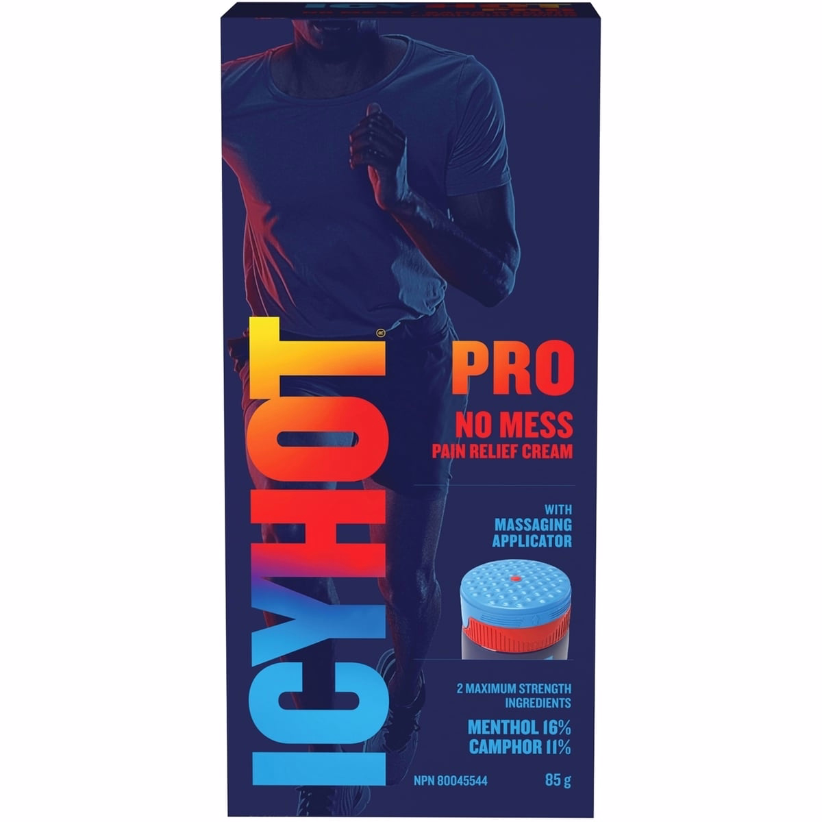 Icy Hot Pro No Mess Pain Relief Cream 85g Tube, Fast Acting, Temporarily Relieves Minor Aches and Pains of Muscles and Joints Associated with Arthriti