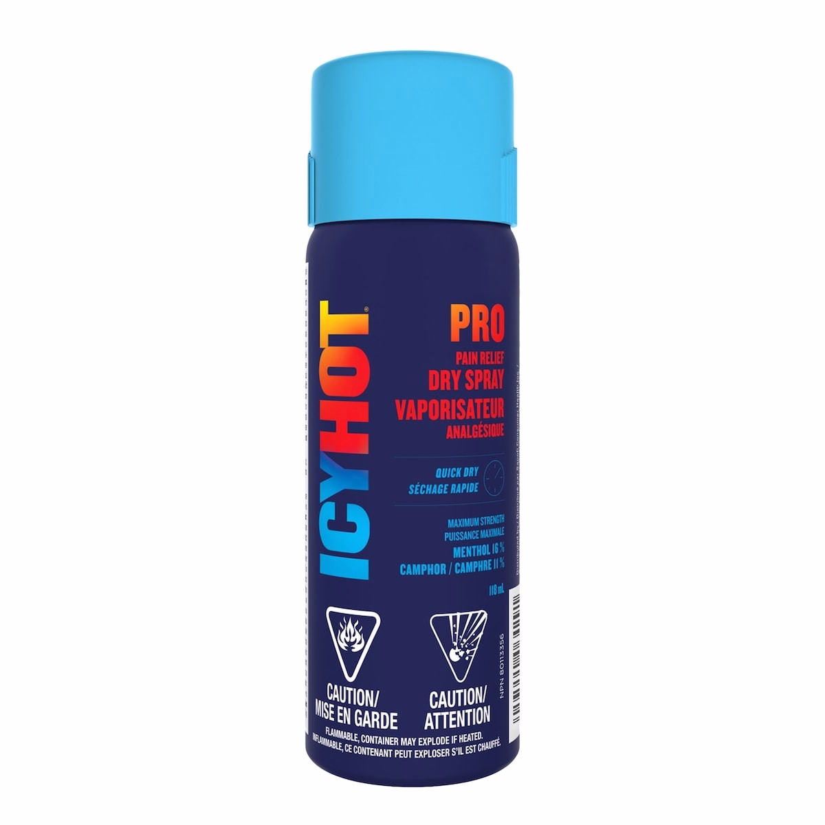 Icy Hot Pro Pain Relief Dry Spray, Fast-Acting Dry Spray for Minor Aches and Pains of Muscles and Joints Associated with Arthritis, Simple Backache, S