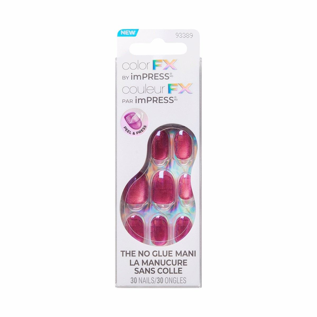 Impress Color Fx, Fake Nails, Around You, Pink, Oval, Short, 30 Count