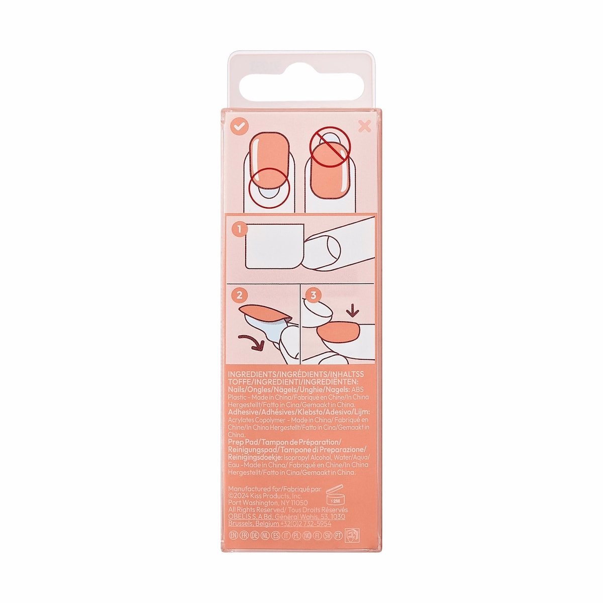 Impress Color Press-On Nails, Instinct, Pink, Short Length, Squoval Shape, 30 Count Impress Color Press-On Nails, Instinct, Pink, Short Length, Squoval Shape, 30 Count