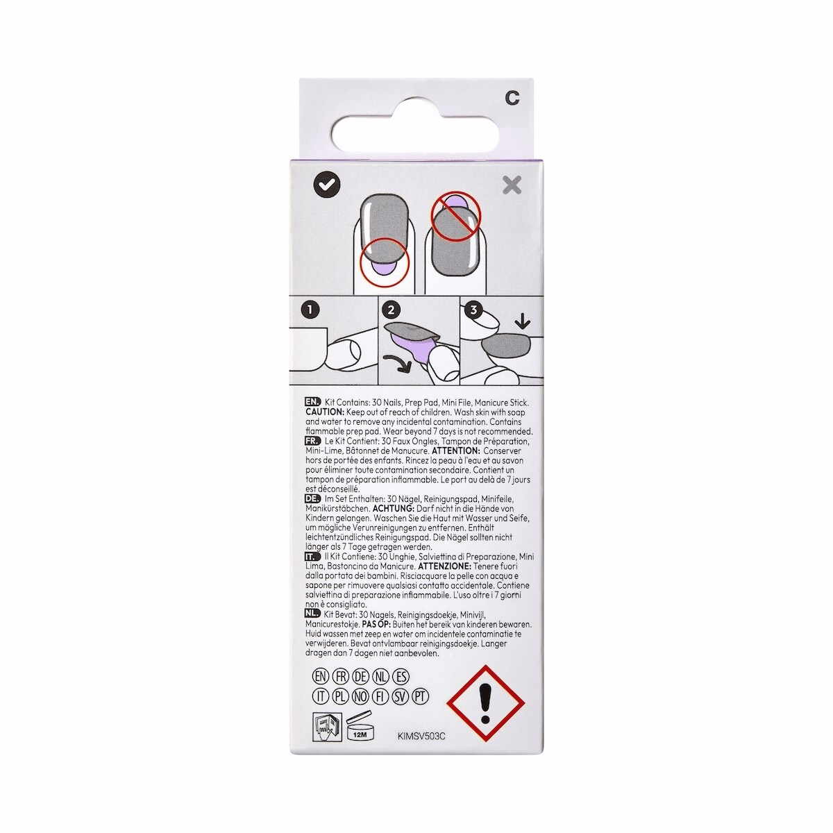 Impress French Press-On Nails, Ideal, White, Medium Length, Coffin Shape, 30 Count Impress French Press-On Nails, Ideal, White, Medium Length, Coffin Shape, 30 Count