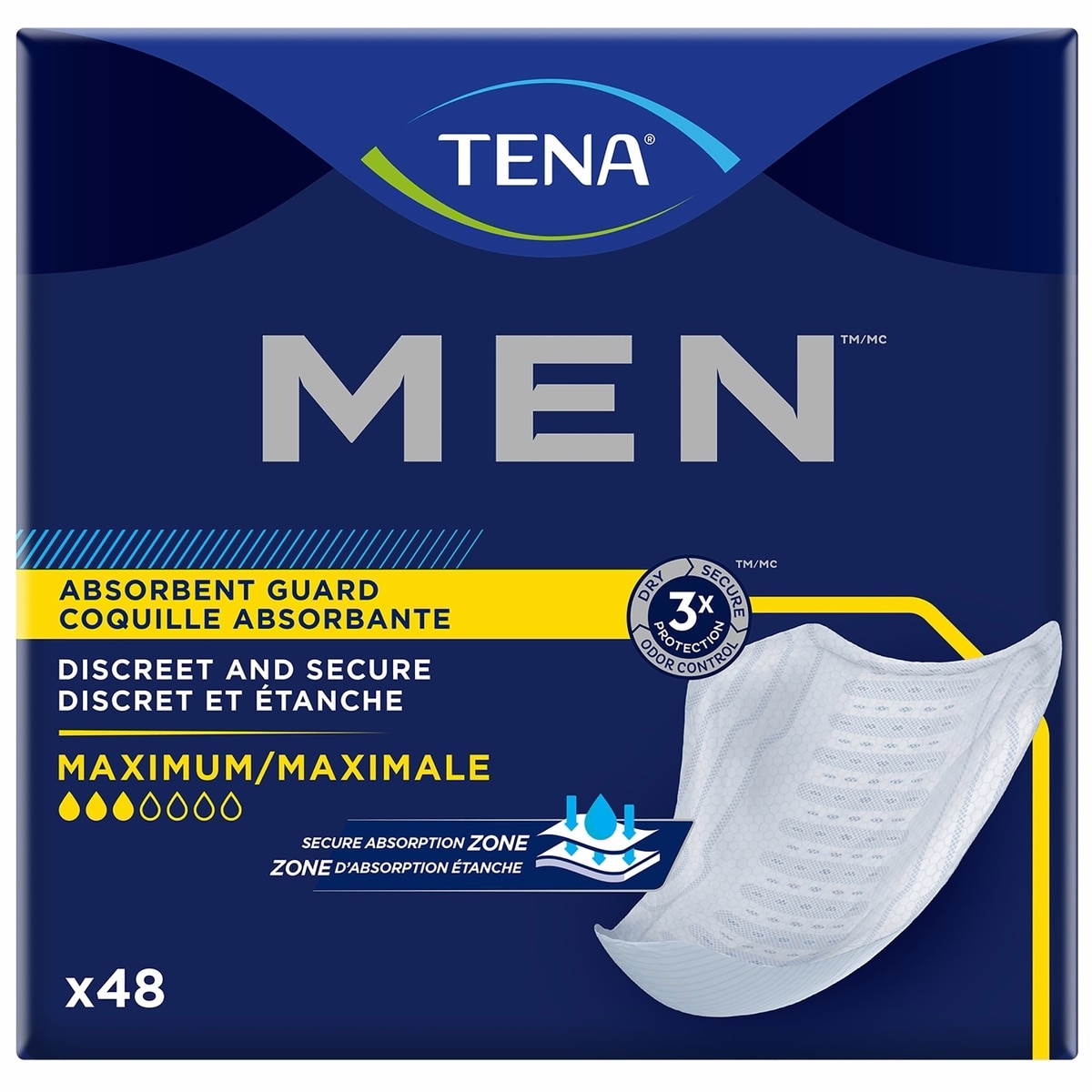 Incontinence Guards for Men, Moderate Absorbency Incontinence Guards for Men, Moderate Absorbency