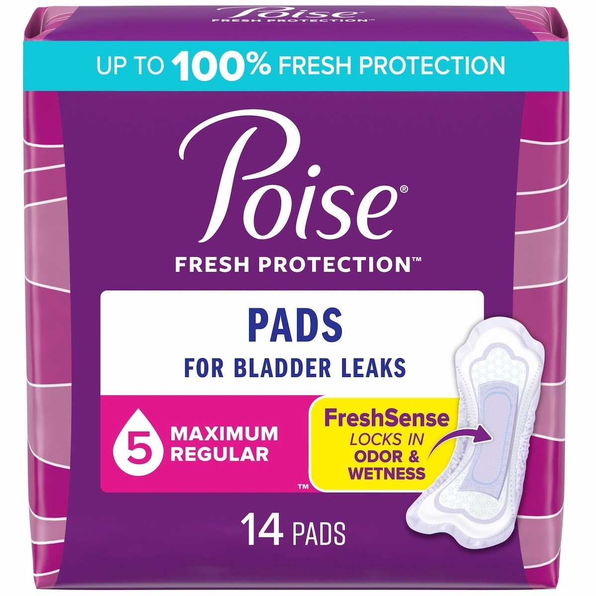 Incontinence Pads, Maximum Absorbency, Regular