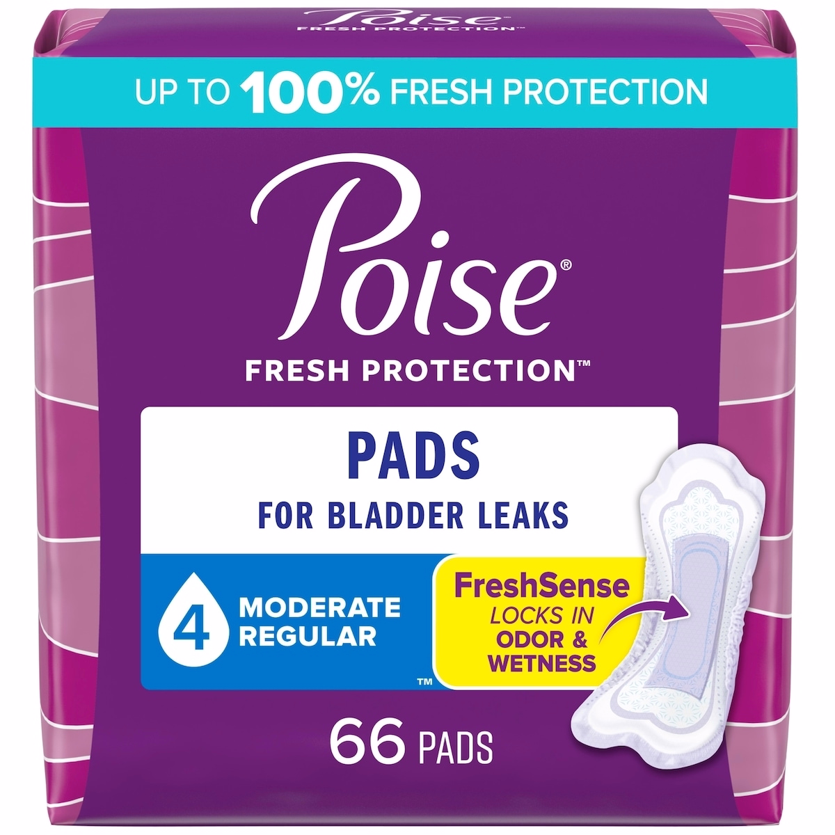 Protections d’incontinence, absorption modérée, longueur standard