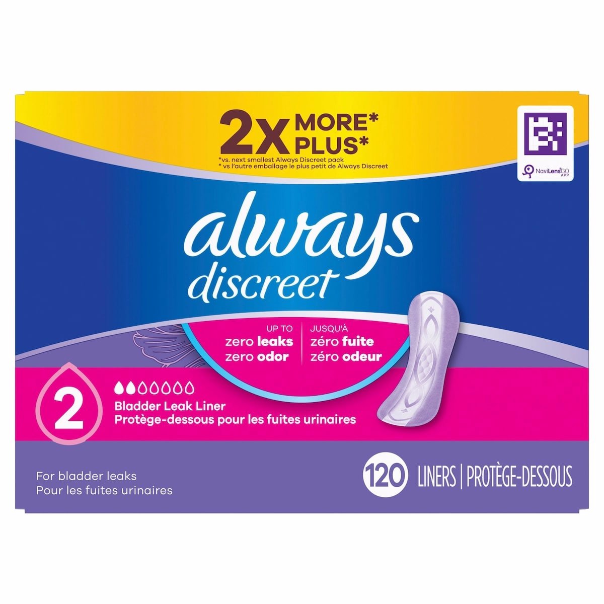 Incontinence Panty Liners for Bladder Leaks, 2 Size, Very Light Absorbency