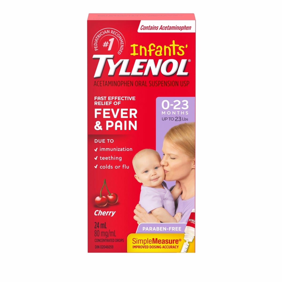 Infants' Medicine, Fever & Pain Drops, Cherry