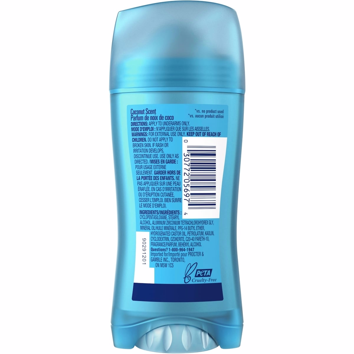 Invisible Solid Antiperspirant and Deodorant, Coconut Scent Invisible Solid Antiperspirant and Deodorant, Coconut Scent