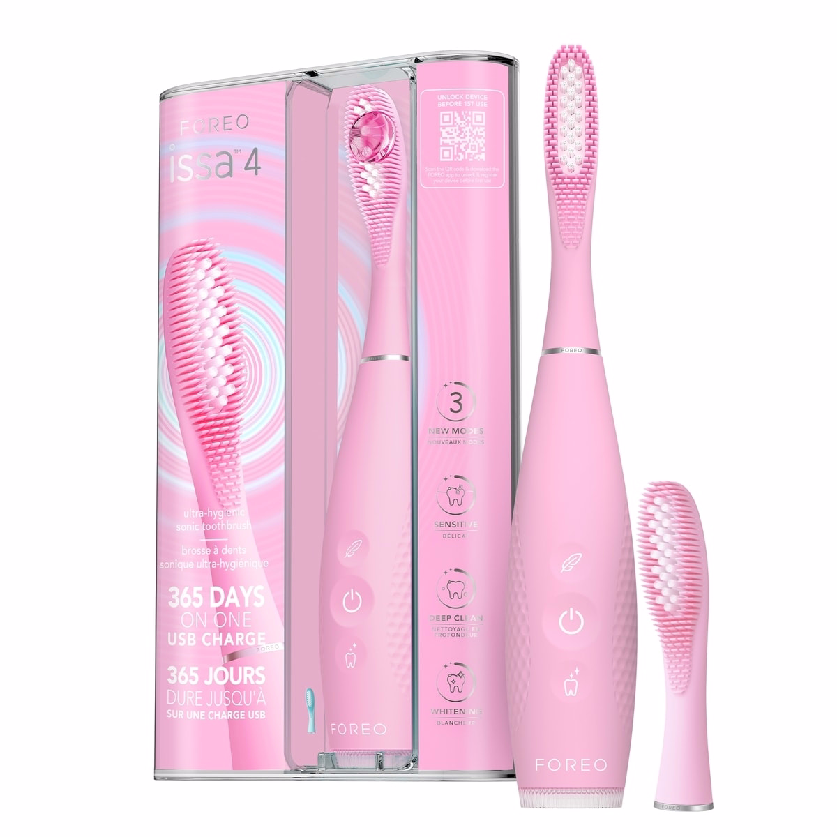 ISSA™ 4 Pearl Hybrid Sonic Toothbrush in Pink ISSA™ 4 Pearl Hybrid Sonic Toothbrush in Pink
