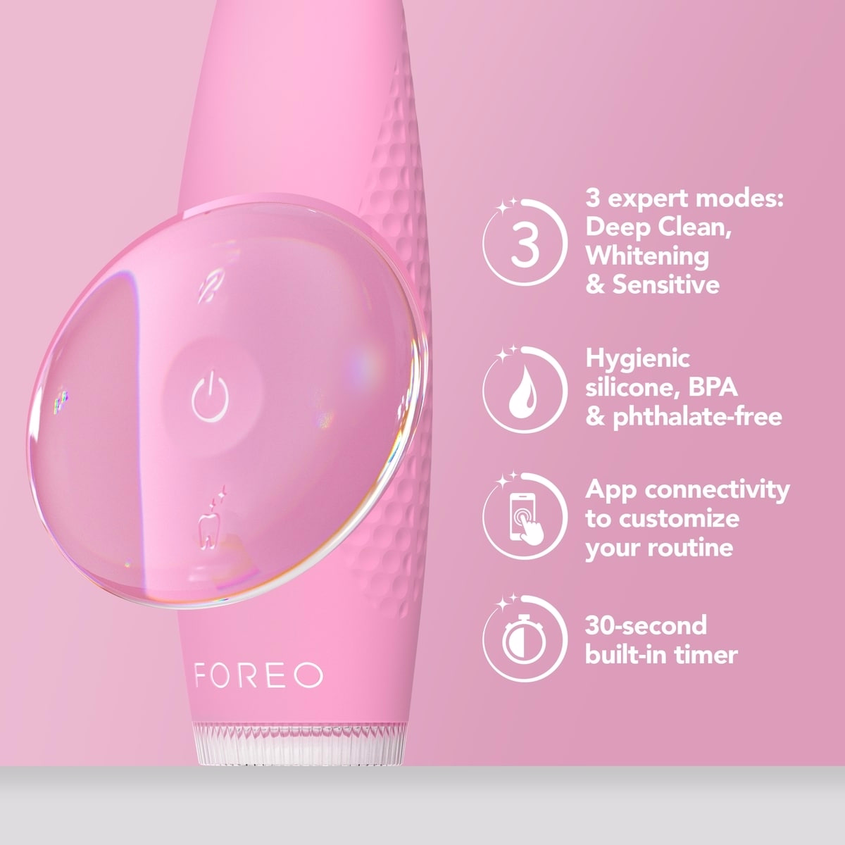 ISSA™ 4 Pearl Hybrid Sonic Toothbrush in Pink ISSA™ 4 Pearl Hybrid Sonic Toothbrush in Pink