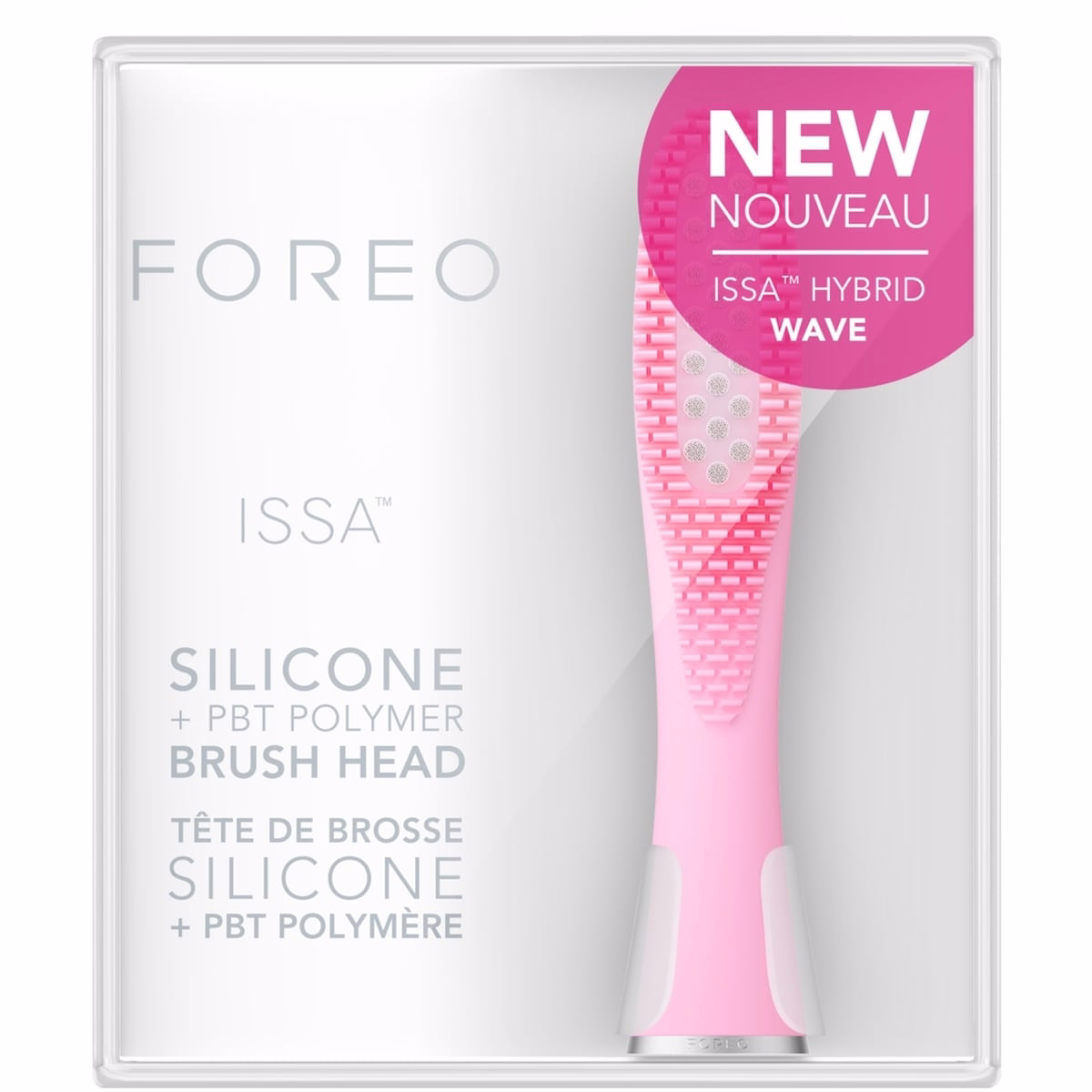 ISSA Hybrid Wave Brush Head Pearl Pink