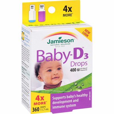 Jamieson Baby-d Vitamin D3 400 Iu Droplets 11.7 Ml
