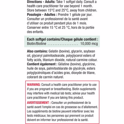 Jamieson Biotin 10,000 Mcg