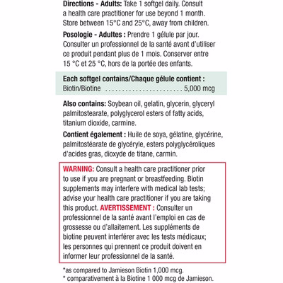 Jamieson Biotin 5x Stronger