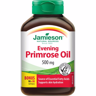 Jamieson Evening Primrose Oil Softgels, 500 Mg 180.0 Count
