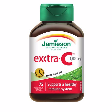 Jamieson Exxtra-c Vitamin C 1,000 Mgtimed Release Capsules 75.0 Count