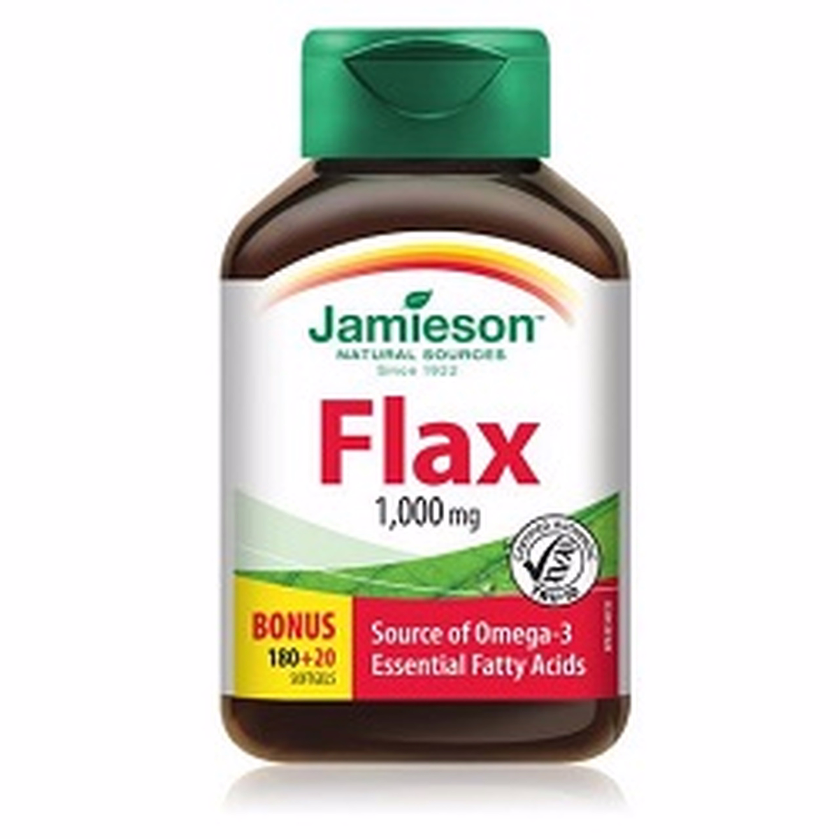 Jamieson Flax 1,000mg Bonus Size 180+20 Softgels