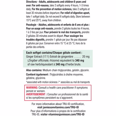 Jamieson Ginger 340 Mg 30.0 Count