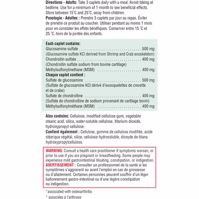 Jamieson Glucosamine Chondroitin Msm 1,300mg 120 Caplets