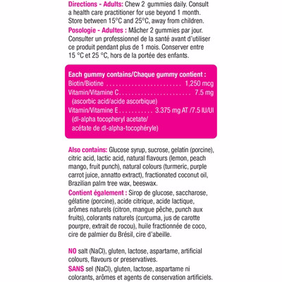 Jamieson High Potency Biotin Gummies