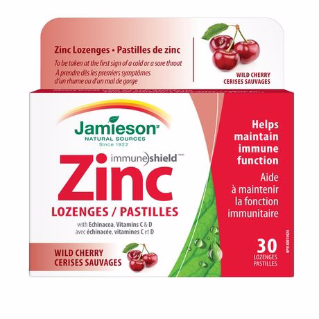 Jamieson Laboratories Jamieson Echinacea Vitamins C And D Wild Cherry Zinc Lozenges
