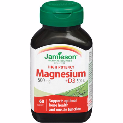 Jamieson Laboratories Jamieson Magnesium 500 Mg + D3 500 Iu