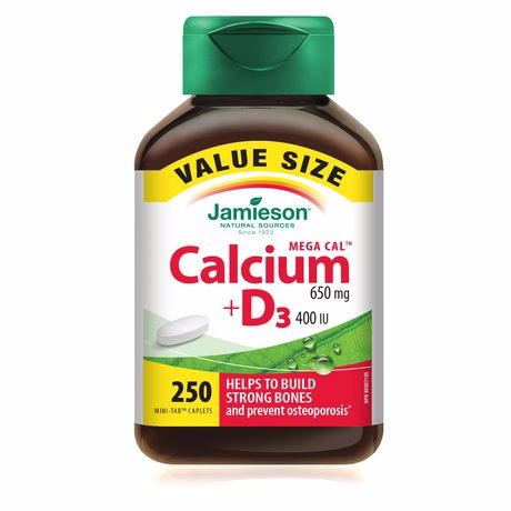 Jamieson Laboratories Jamieson Mega Cal Calcium 650 Mg + D3 400 Iu Value Pack Jamieson Laboratories Jamieson Mega Cal Calcium 650 Mg + D3 400 Iu Value Pack
