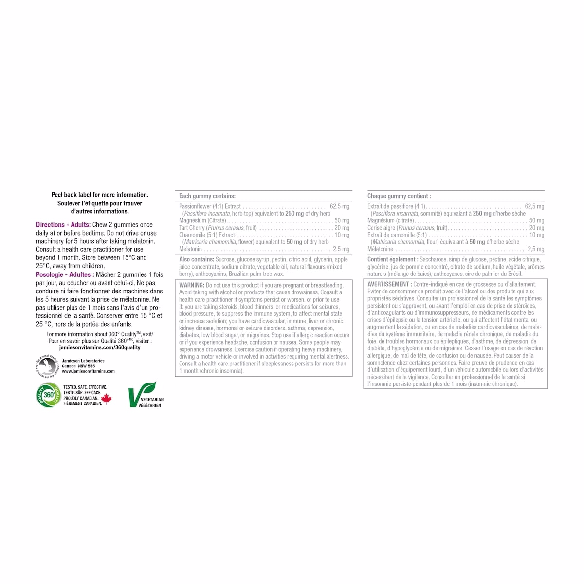 Jamieson Melatonin Magnesium Gummies Mixed Berry Flavour, 60 Count