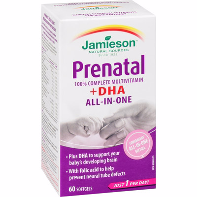 Jamieson Prenatal + Dha All In One - 60 Softgels