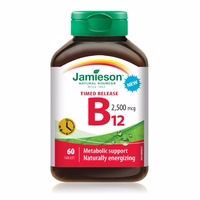 Jamieson Vitamin B12 2500 mcg Methylcobalamin Timed Release, 60 units Jamieson Vitamin B12 2500 mcg Methylcobalamin Timed Release, 60 units