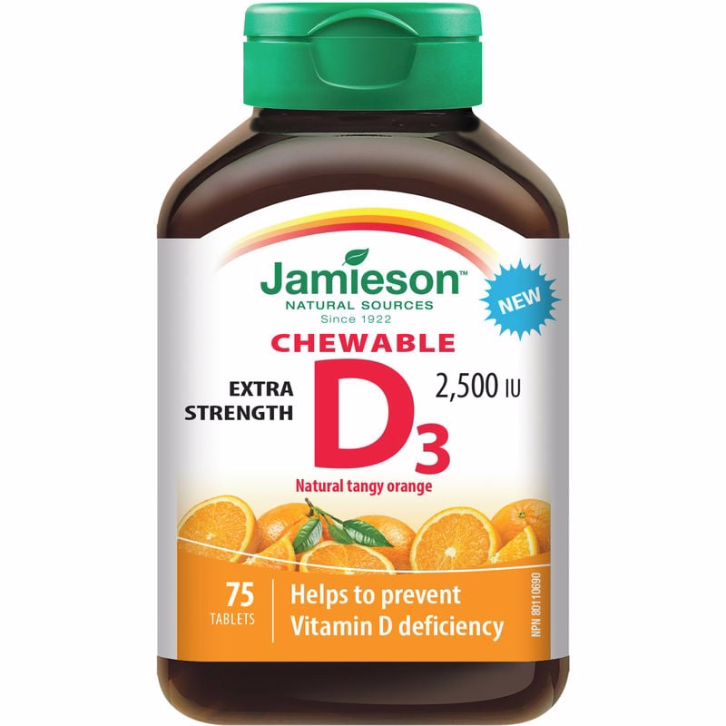 Jamieson Vitamin D3 2500 IU Extra Strength 180 Tablets