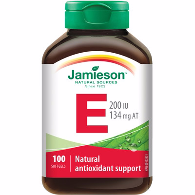 Jamieson Vitamin E 200 Ui/134 Mg At 100.0 Count