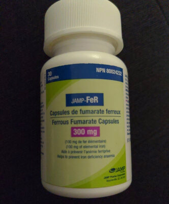 Jamp 28288 Ferrous Fumarate Capsules 300mg 30 Capsules