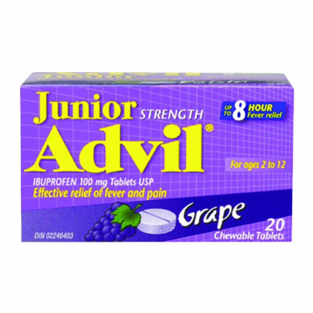 Junior Strength Advil Chewable Tablets Grape 20s