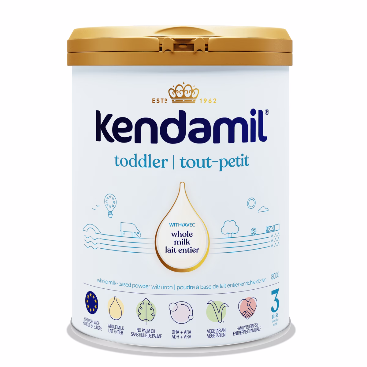 Kendamil Classic Toddler Powder Formula 28.2oz (12-36 months), Kendamil Classic Toddler Powder Formula
