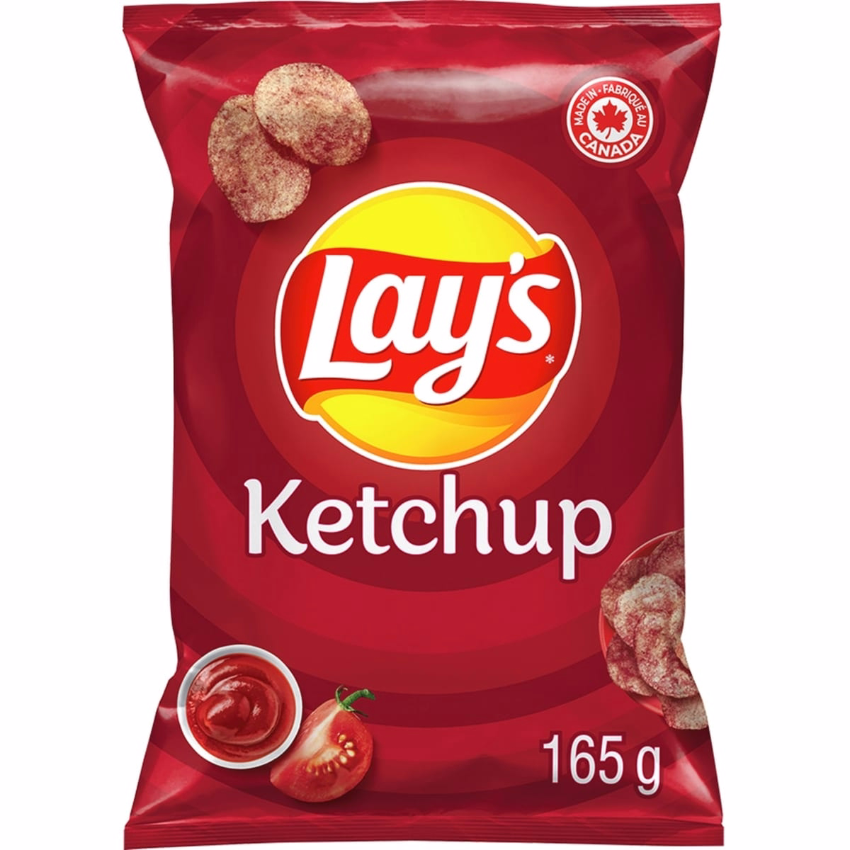 Ketchup flavoured potato chips