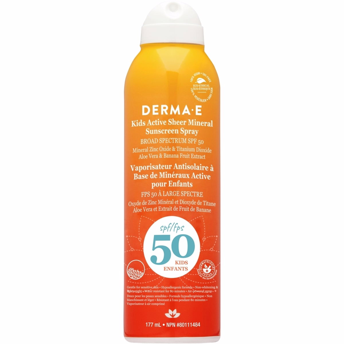 Kids Active Sheer Mineral Sunscreen Spray SPF50