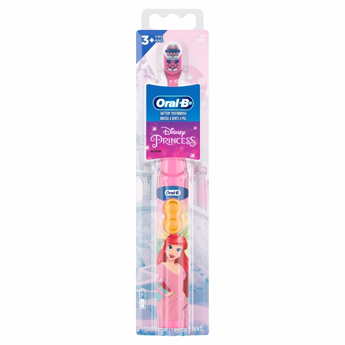Kid's Battery Toothbrush featuring Disney's Little Mermaid, Soft Bristles, for Kids 3+