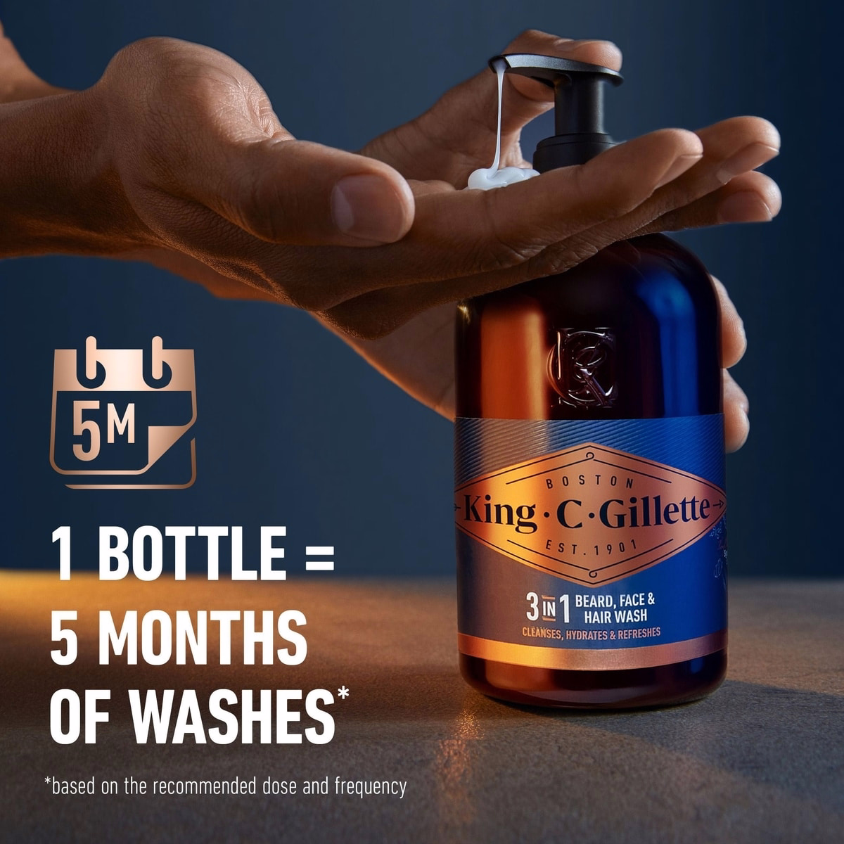 King C. Gillette 3in1 Beard, Face & Hair Wash with King C. Gillette Signature Scent, 11.8oz King C. Gillette 3in1 Beard, Face & Hair Wash with King C. Gillette Signature Scent, 11.8oz