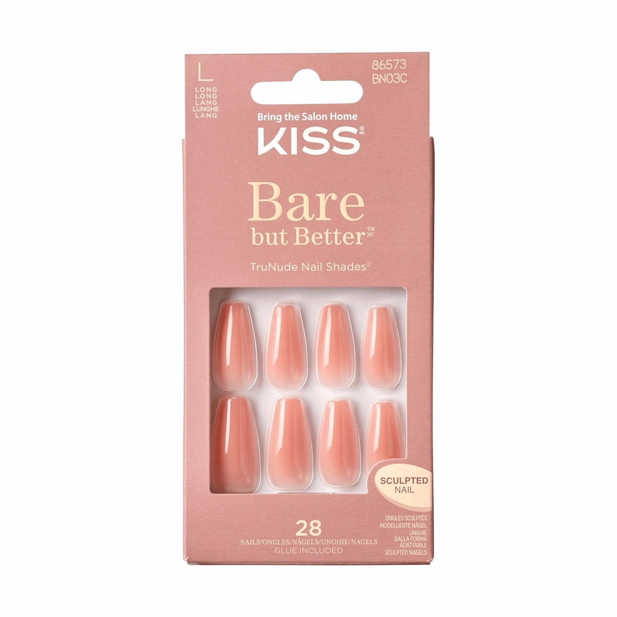 Kiss Bare But Better Nails Nude Glow