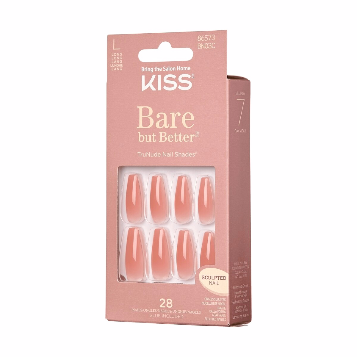 Kiss Bare But Better Nails Nude Glow